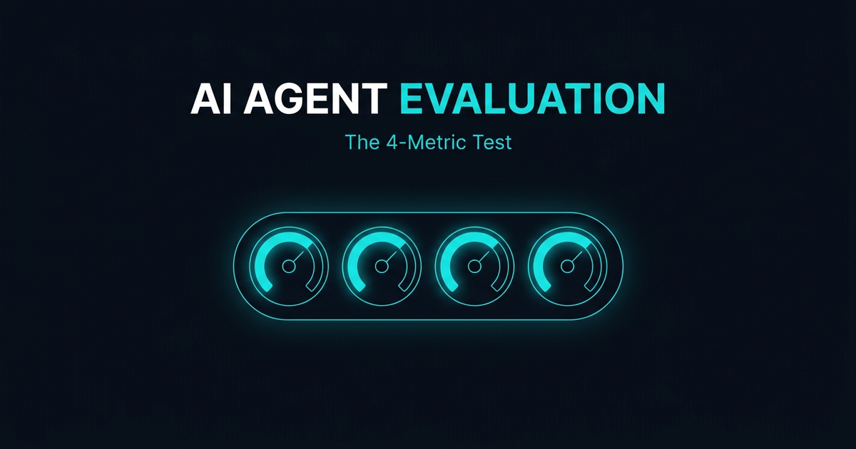 AI Agent Evaluation: The 4-Metric Test That Tells You If Your Agent Actually Works