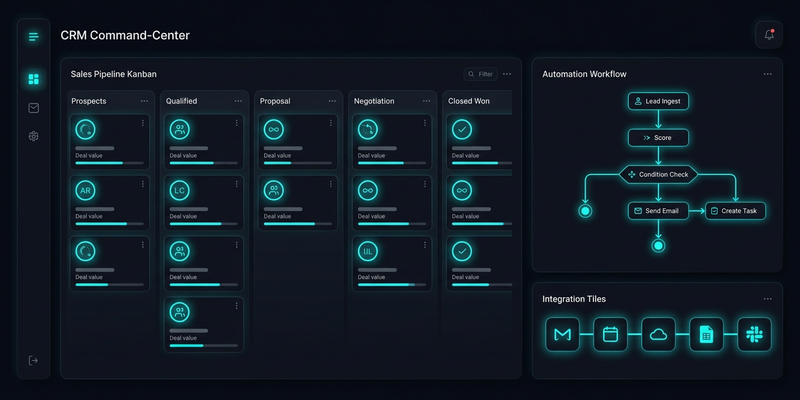 The Command Center: a single consolidated CRM and automation system