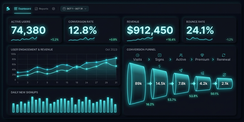 The Scoreboard: a live KPI dashboard showing what is working