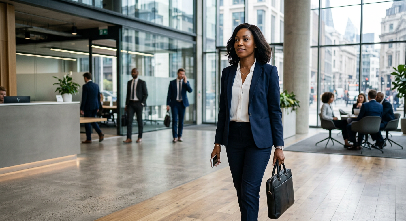 Generic AI image from a vague business person prompt